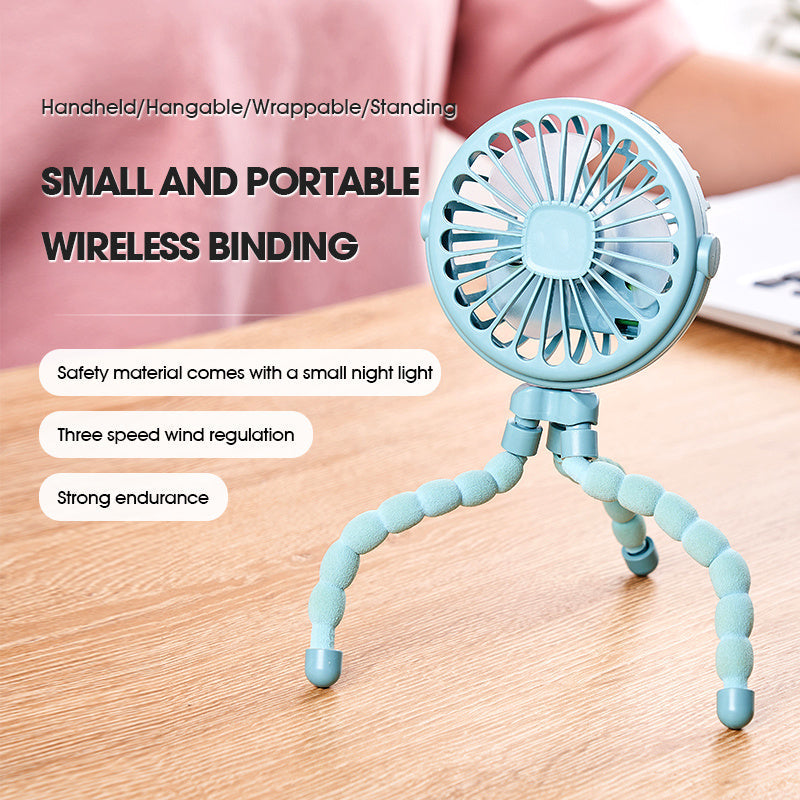 Mini Stroller Fan Portable USB Octopus